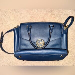Michael Kors blue shoulder bag purse